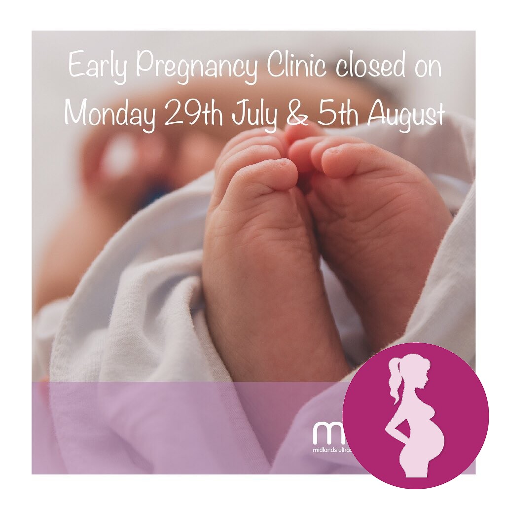 Our early pregnancy clinic is closed on Monday 29th July 5th August..We have appointments availa…